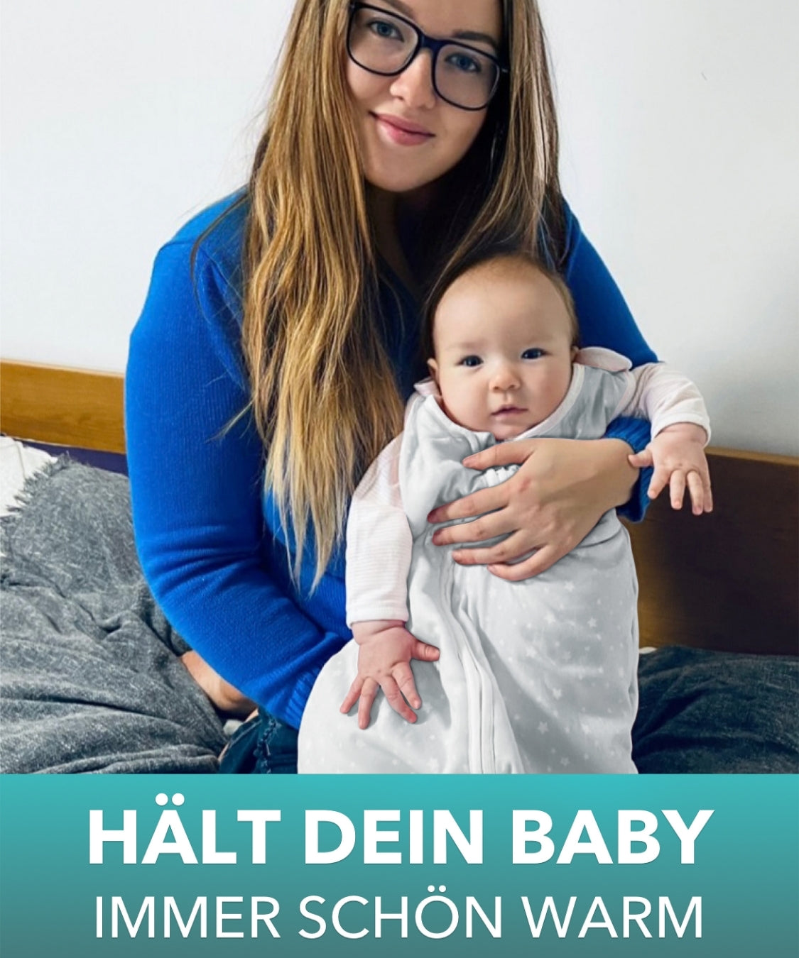 Baby im BABYRULEZ PRIMO Babyschlafsack mit Füßen